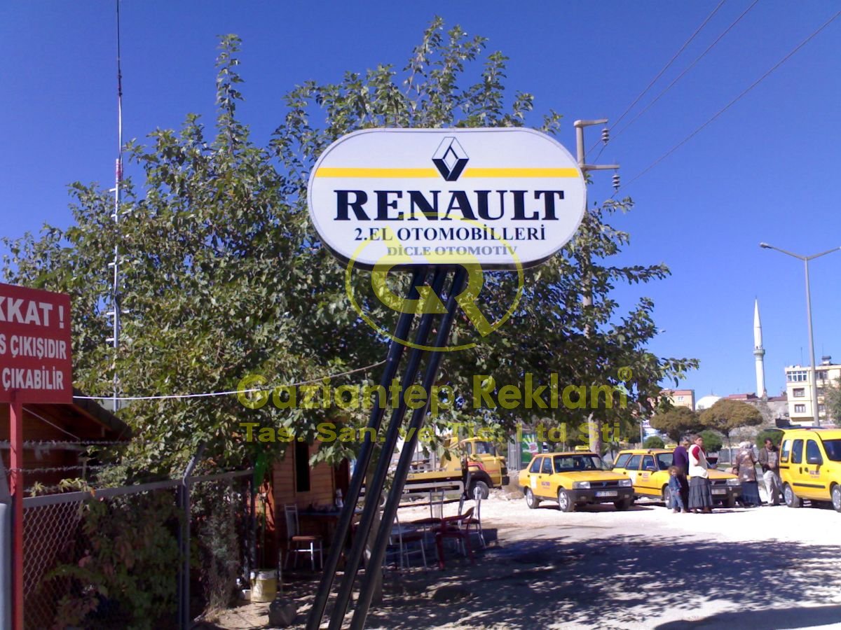 3 boru ayaklı  Yönlendirme Oval Totem Tabela Çözümleri