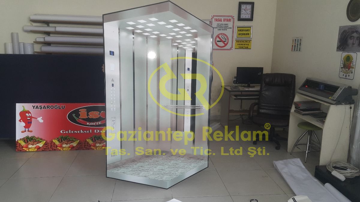 3D Özel asnsör kabin Proje Uygulamaları