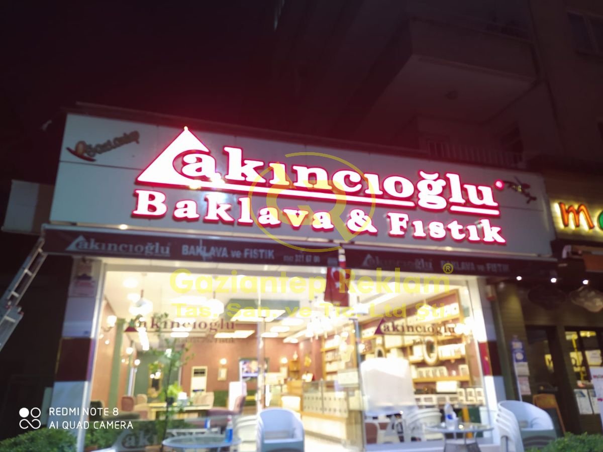 Akıncıoğlu baklava Pleksi LED Kutu Harf Tabela İmalatı