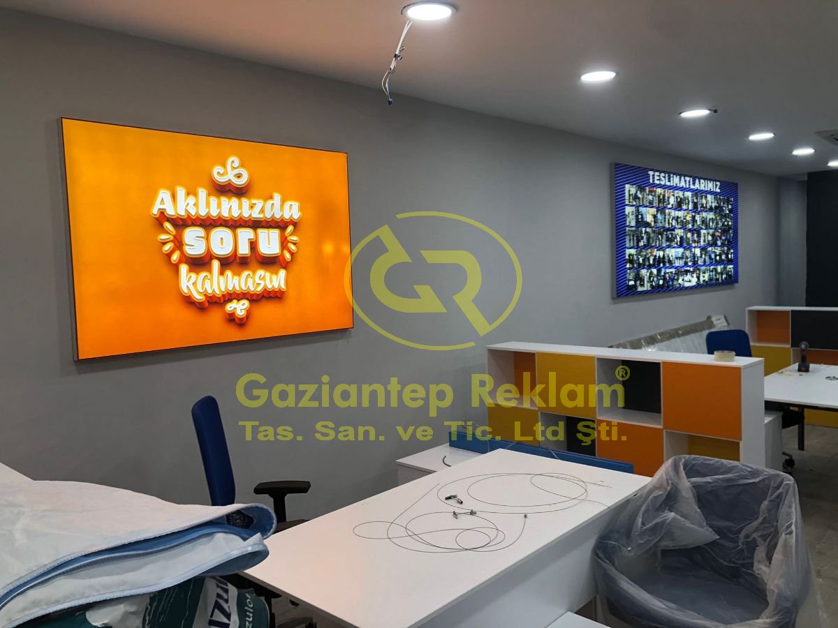 Aklınızda Soru Kalmasın Işıklı Kumaş Germe Tabela