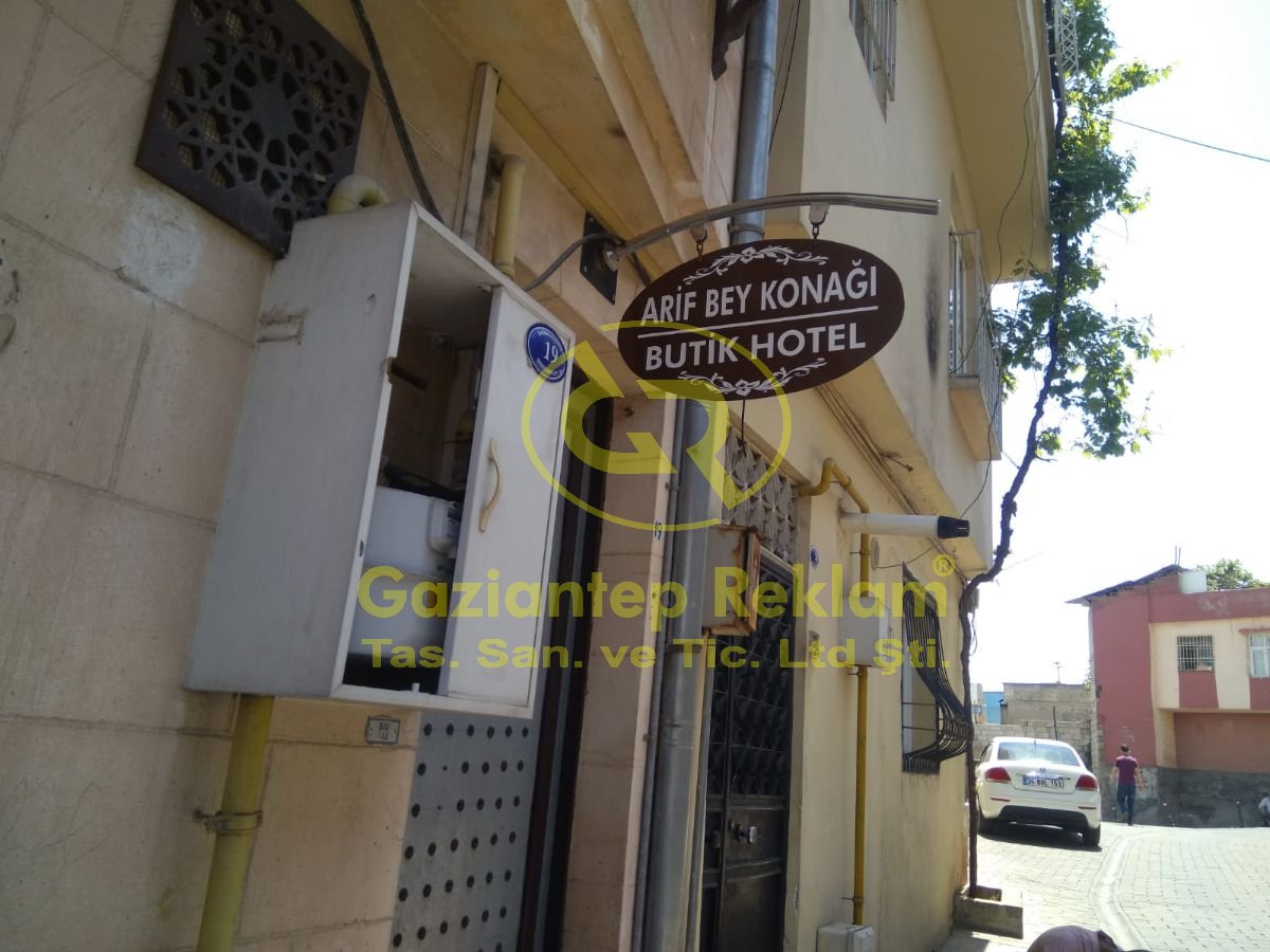 Arif Bey Konağı Butik Otel Işıksız Oval Tabela