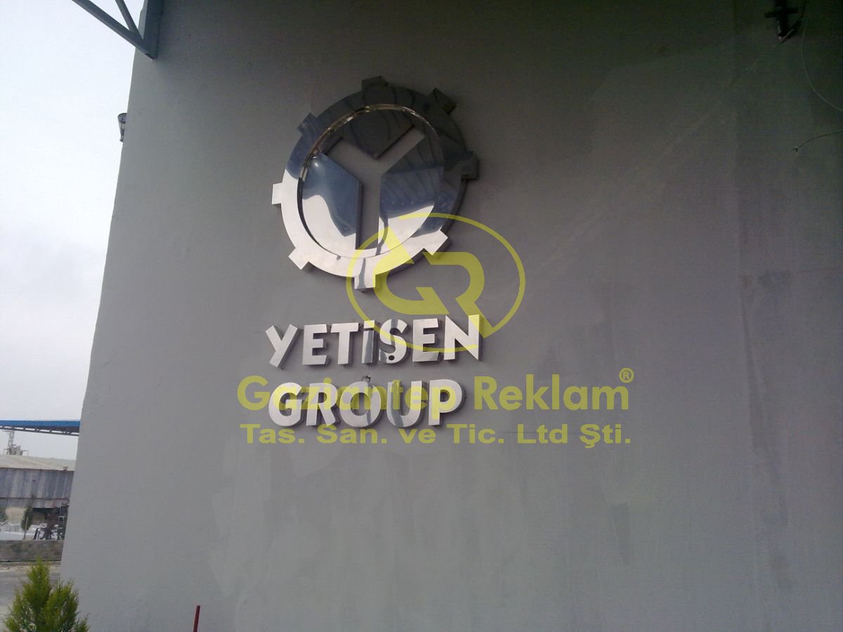 Ayna Efektli Krom Paslanmaz Kutu Harf Uygulaması