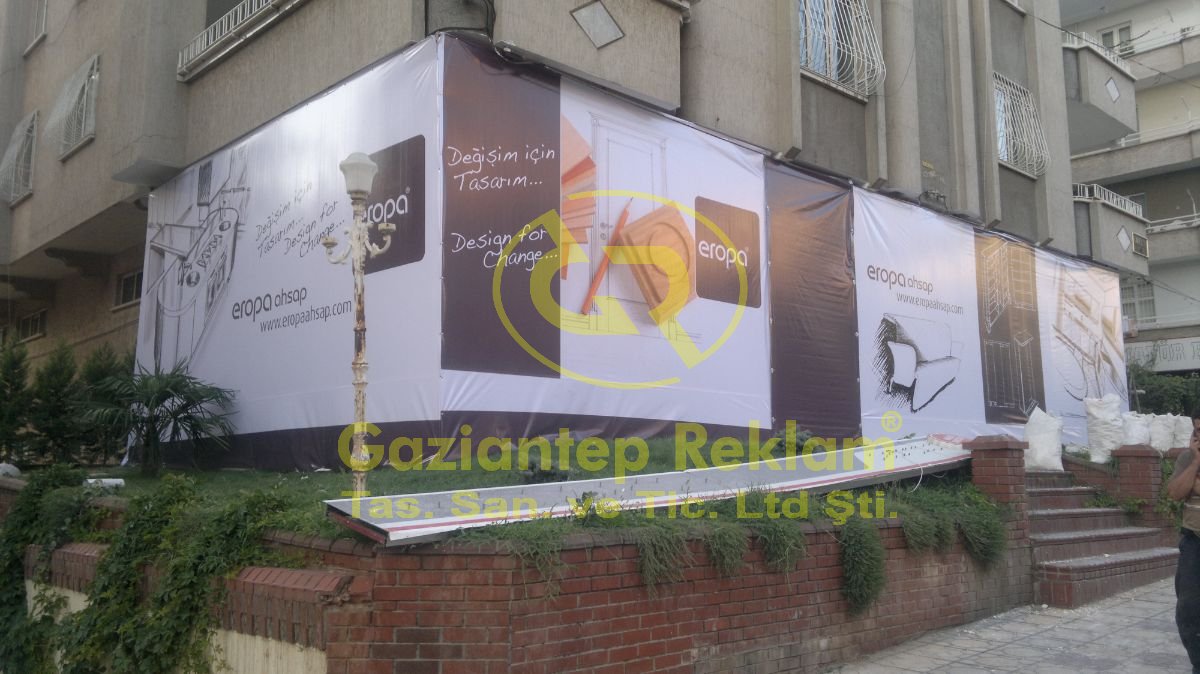 Bina Cephe Vinil Germe Tabela Reklamı