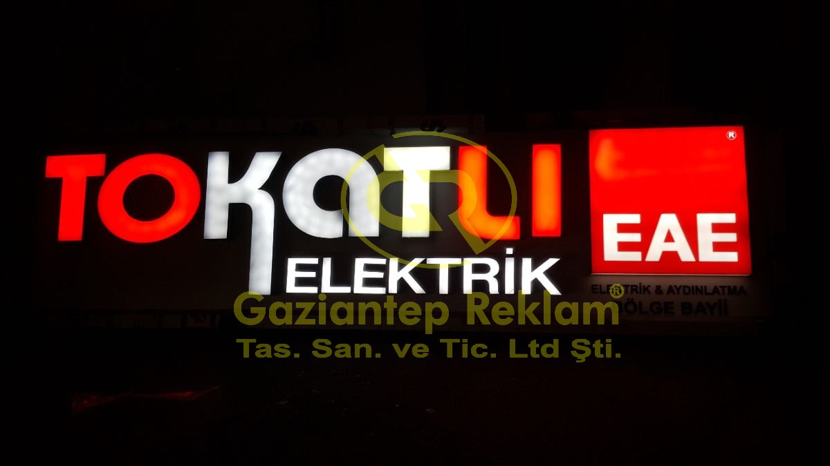 Canlı Renkli Pleksi Önden Işıklı Kutu Harf