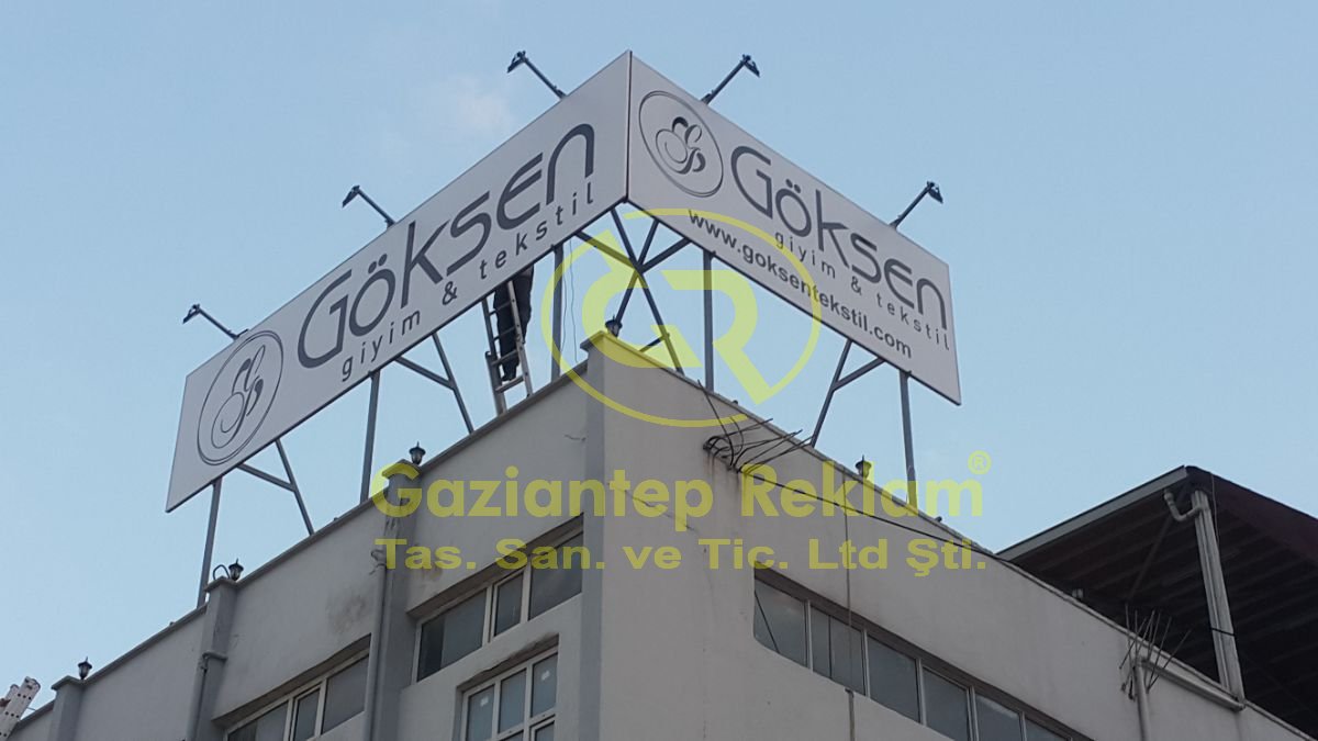 Dayanıklı Çelik Konstrüksiyon Germe Vinil Çatı Tabelası