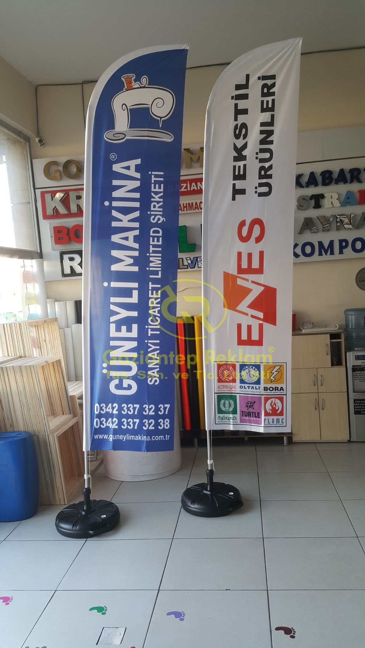 Dayanıklı Dış Mekan Yelken Bayrak Profesyonel Baskı