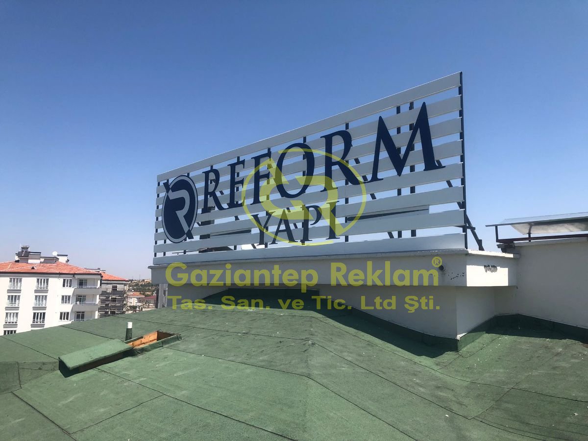 Dayanıklı Kutu harf Çatı Tabelası Profesyonel Montaj