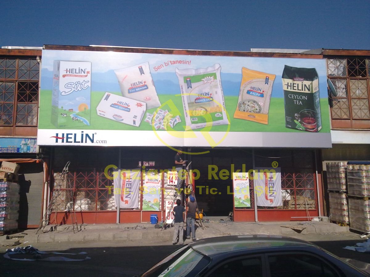 Dev Boy Vinil Germe Reklam Panosu Uygulaması