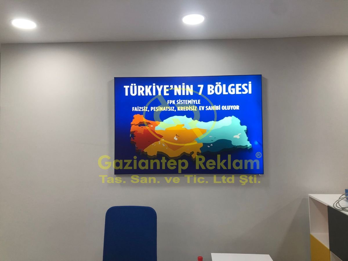 Gayrimenkul Şirketi İçin Kumaş Germe LED Lightbox Tabela
