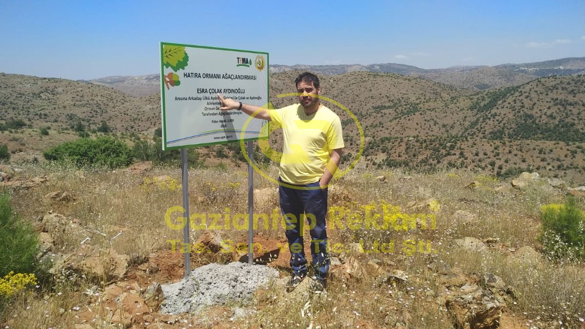 Hatıra Ormanı TEMA Bilgilendirme Ayaklı Sac Tabela