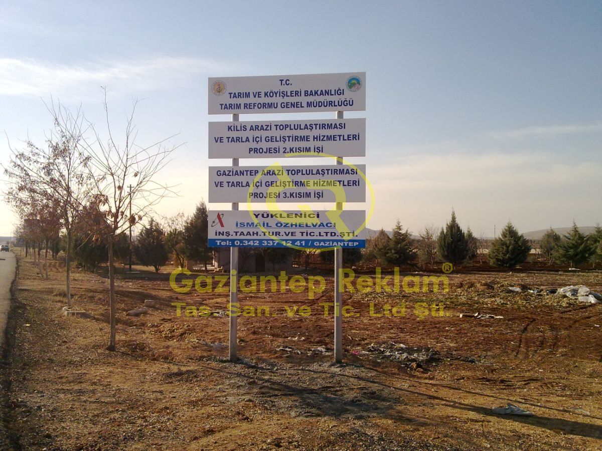 Kamu Projeleri Boru Ayaklı Sac Bilgilendirme Tabelası