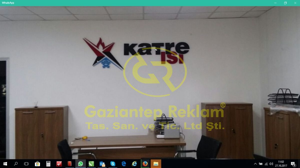 KATRE ISI Estetik Ofis Karşılama Pleksi Logo Çalışması