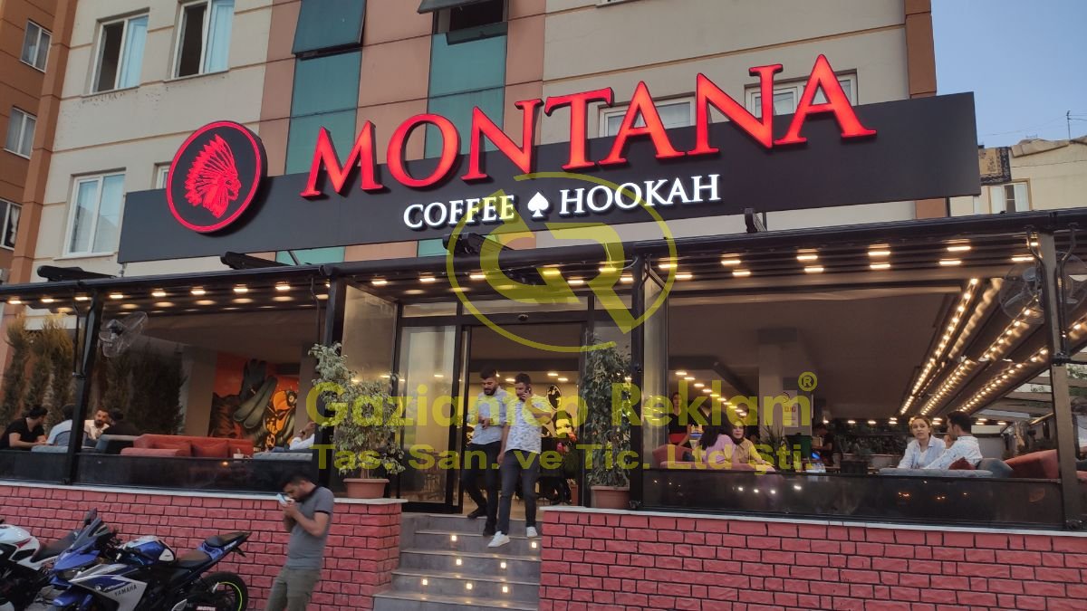 Kırmızı LED Kutu Harf Pleksi Kompozit Tabela