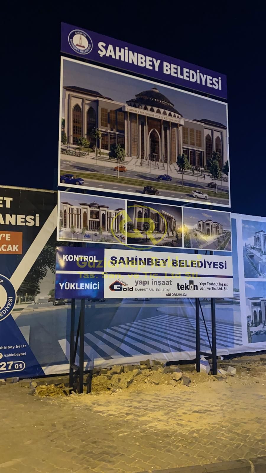 Kurum inşaatları Şantiye Bilgilendirme Tabelası