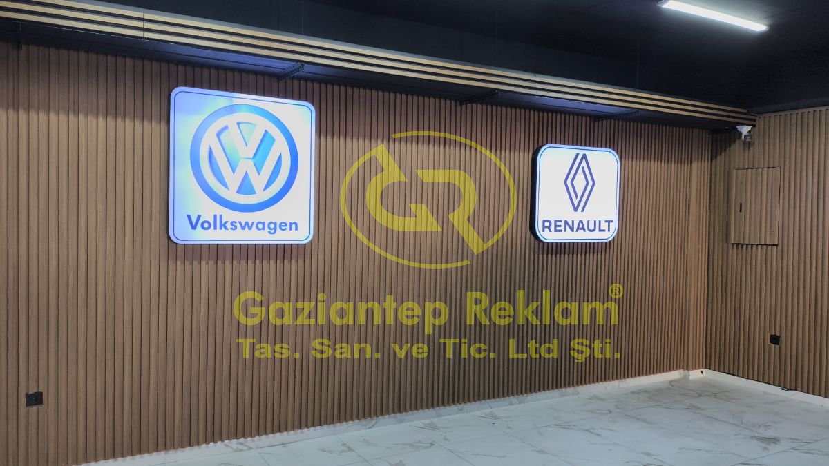 Kurumsal İç Mekan Işıklı Pleksi Logo Tabela