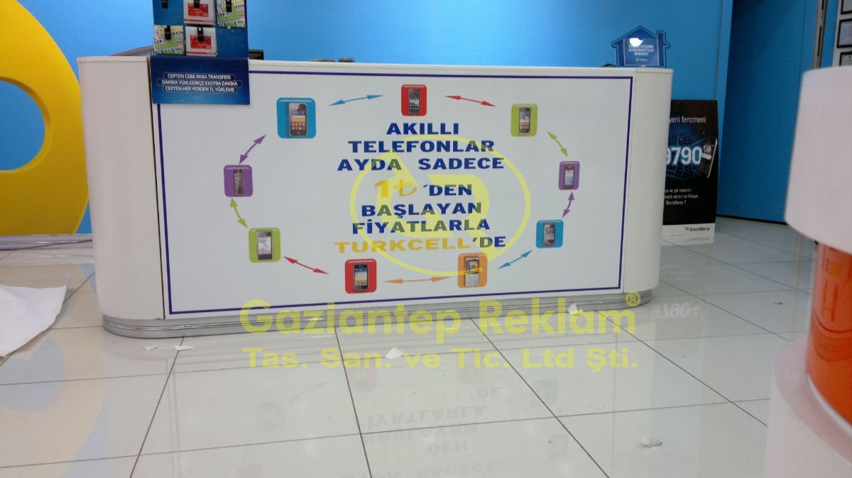 Kurumsal İç Mekan Tanıtım Banko Dijital Sticker Kaplama