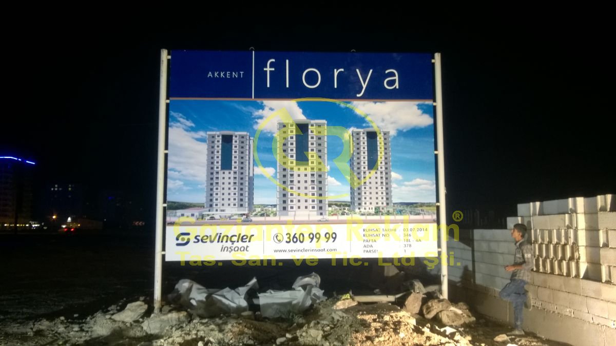 Kurumsal İnşaat Proje Alanı Vinil Tabela Çözümleri