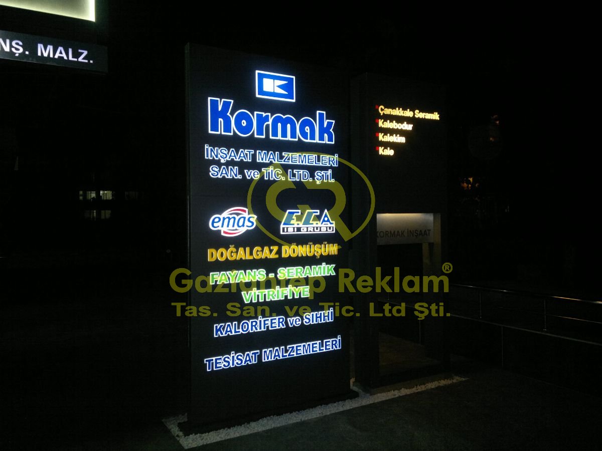 Kurumsal Işıklı Pilon Tabela Çözümleri