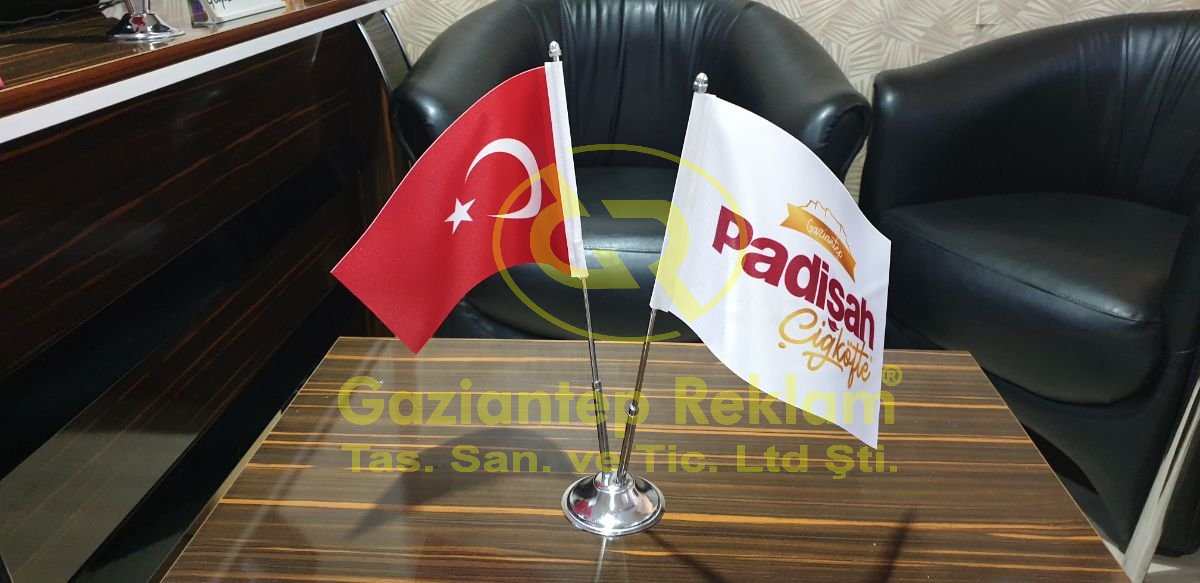Kurumsal Masa Bayrağı Türk Bayrağı Stand Seti
