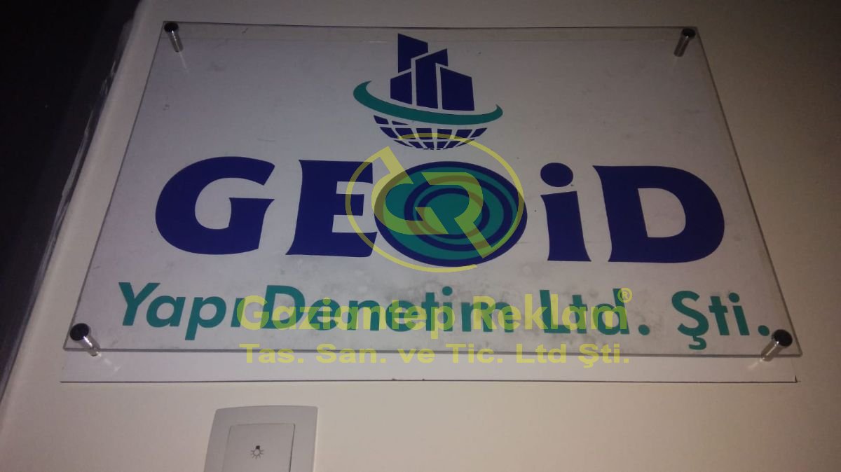 Kurumsal Şeffaf Pleksi Ofis Yönlendirme Levhası