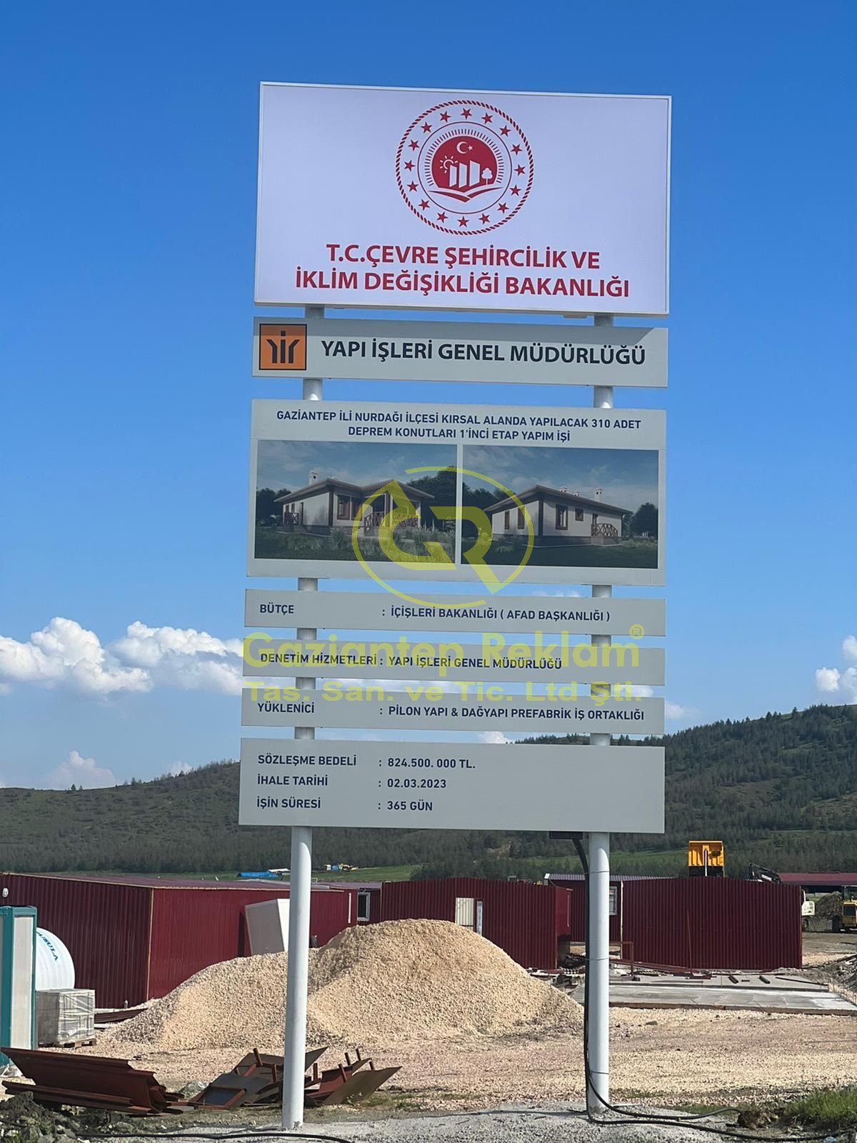 Mevzuata Uygun Resmi Proje Şantiye Tabelası