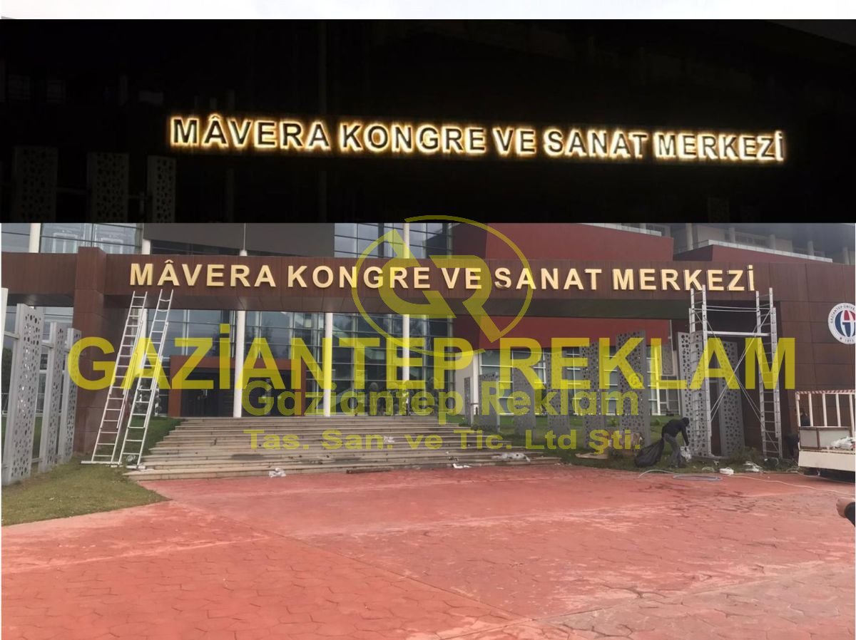 Mimari Dış Cephe LED Ters Işık Kutu Harf Tabela