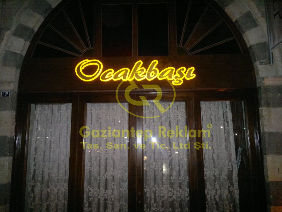 Modern LED Neon Işıklı Dekupe Oyma Tabela