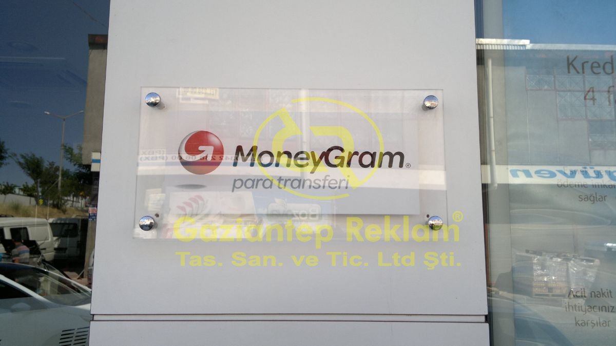 Modern Şeffaf Pleksi Kurumsal Büro Levhası