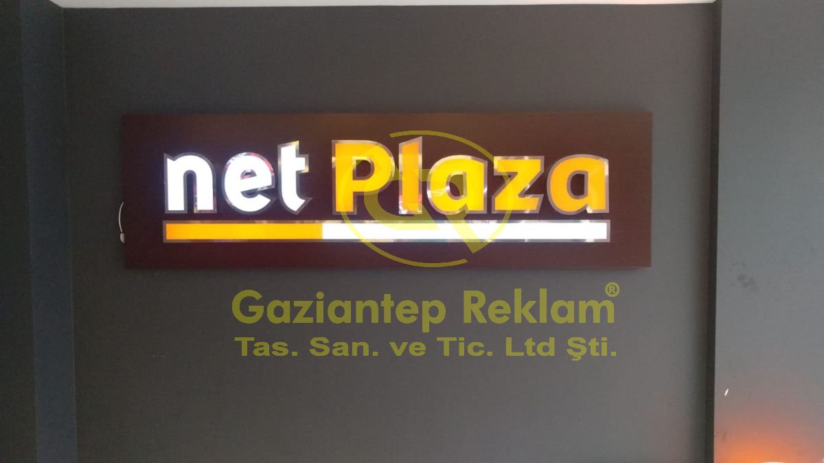 net Plaza Işıklı Pleksi Kutu Harf Karşılama Panosu