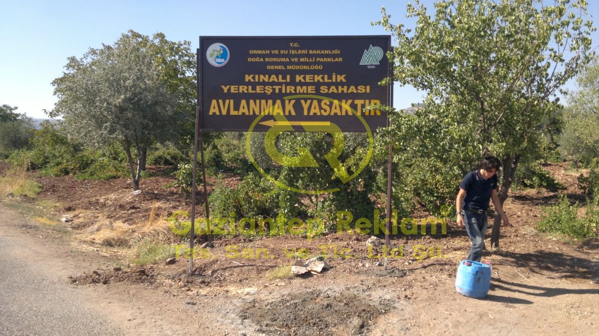 Orman Bakanlığı Kınalık Keklik Av Yasağı Sac Tabela