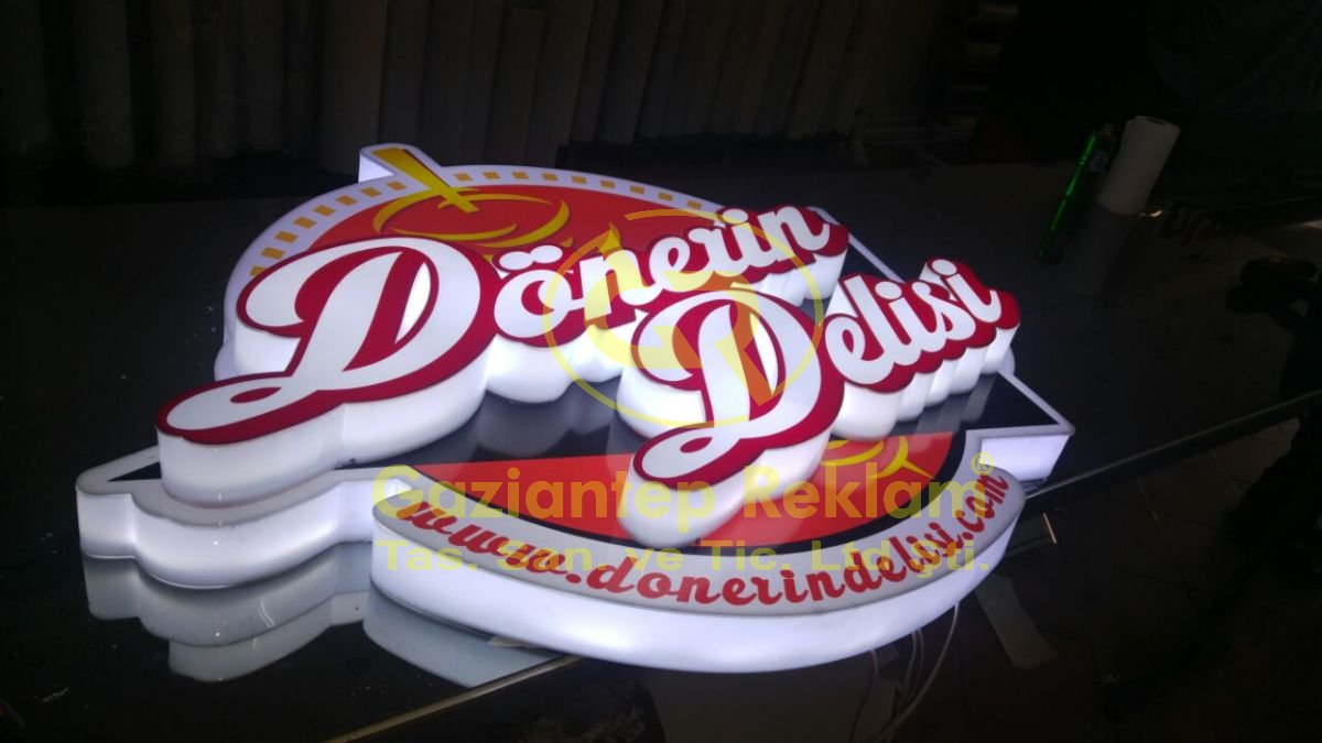 Özel Kesim Katmanlı Işıklı Pleksi Kutu Harf Tabela