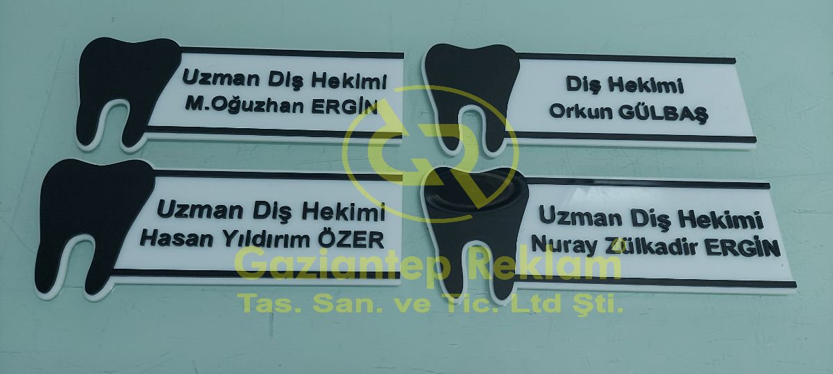 Pleksi 3D Kabartma Kurumsal Ofis Yönlendirme İsimlik