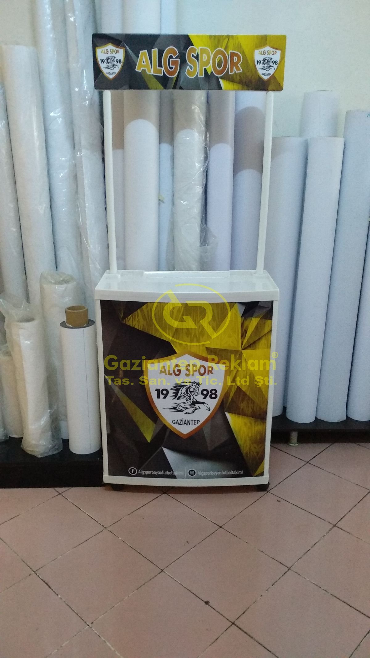 Portatif Dijital Baskılı Promosyon ve Tadım Standı