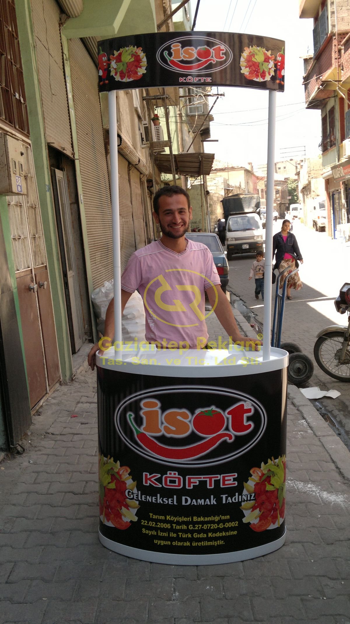 Portatif Oval Tadım Standı Dijital Baskılı Çözüm