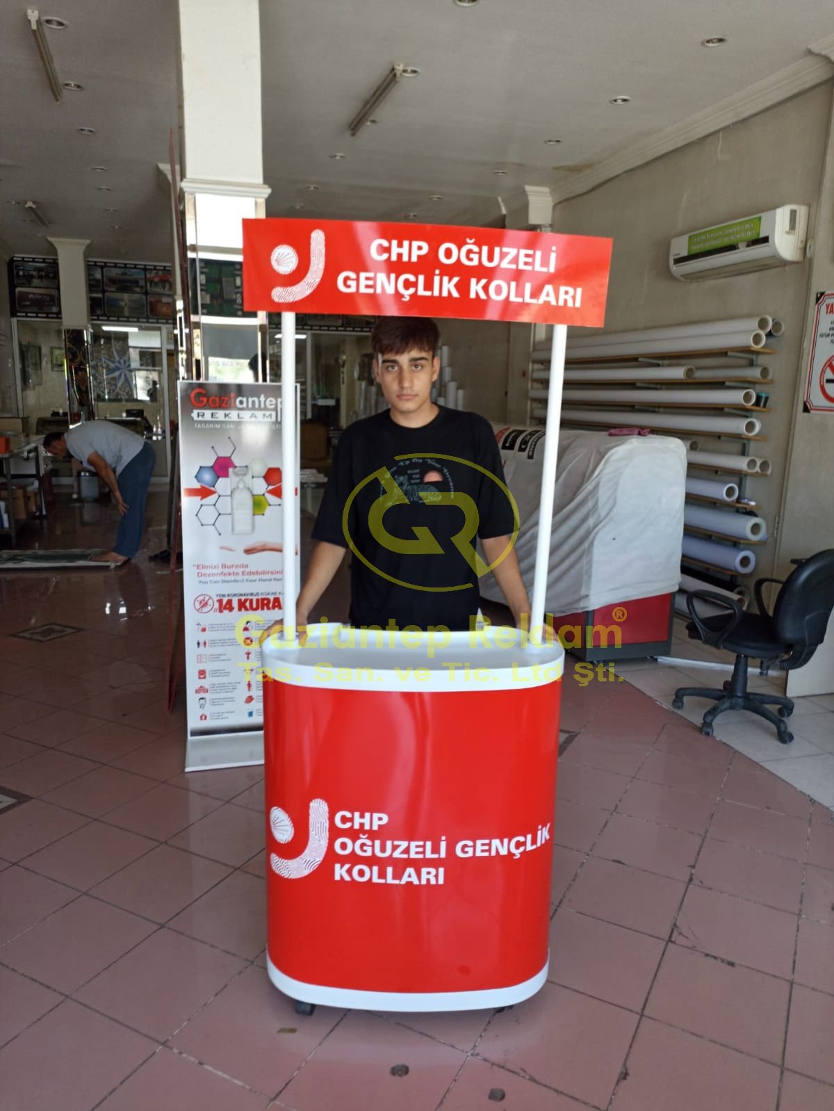 Portatif Yuvarlak Promosyon Tadım Standı Çözümleri