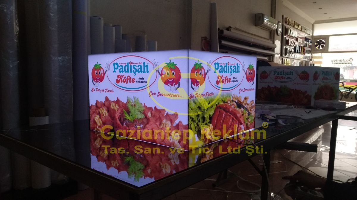 Premium Çift Yönlü LED Işıklı Pleksi Kutu Tabela