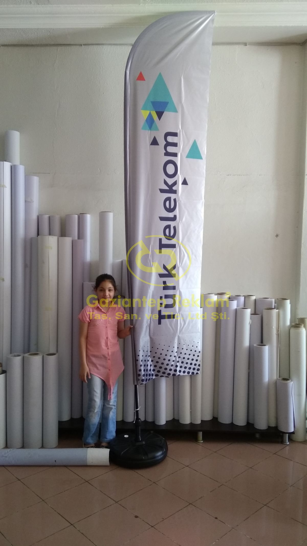 Profesyonel Dijital Baskılı Kurumsal Yelken Bayrak