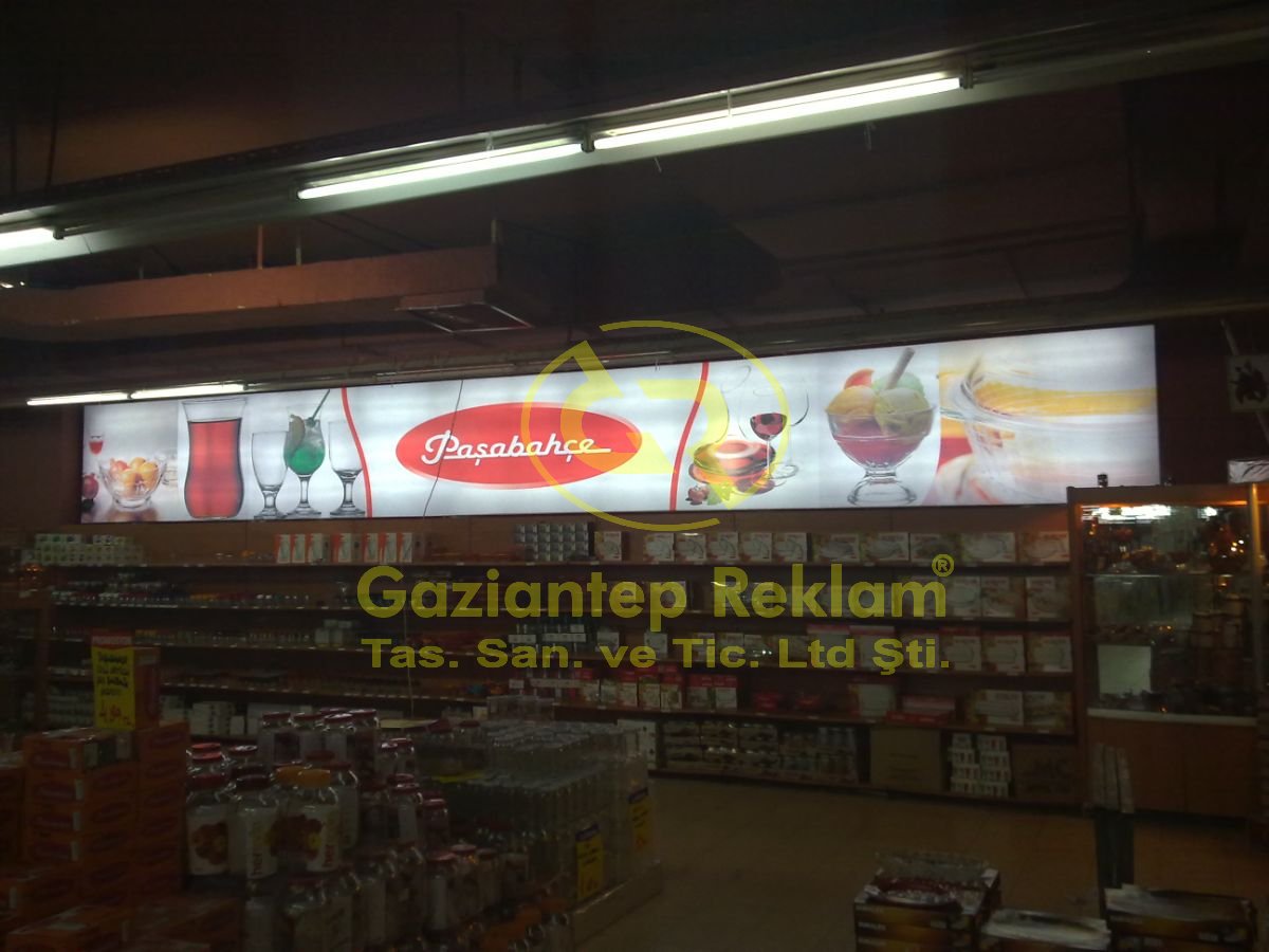 Profesyonel İç Mekan Işıklı Germe Vinil Tabela