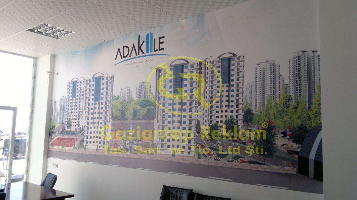 Profesyonel Ofis Dijital Baskı Duvar Giydirme Sticker