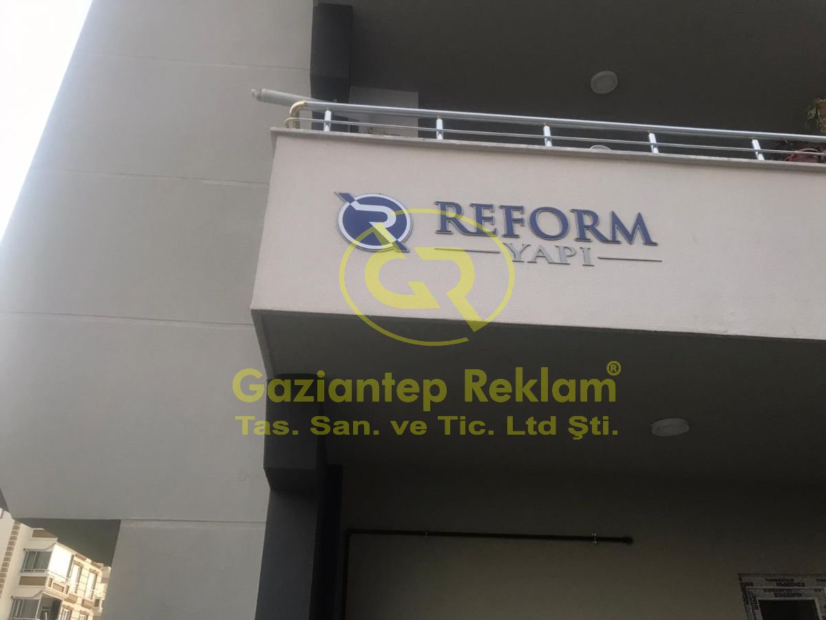 Reform Yapı Işıksız Alüminyum Kutu Harf Tabela