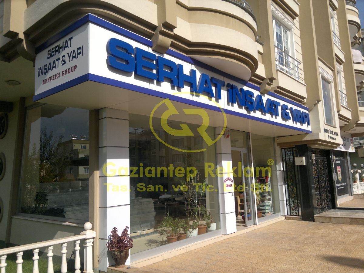 Şık Işıklı Alüminyum Kutu Harf Cephe Tabelası