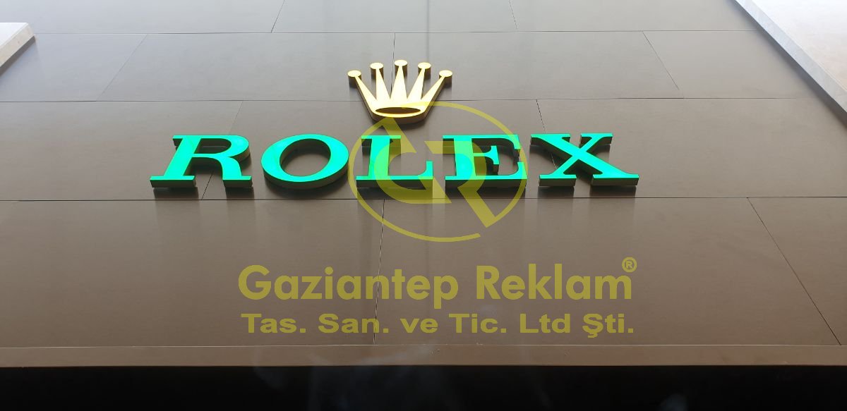 Şık Yeşil Işıklı Pleksi Kutu Harf Tabela