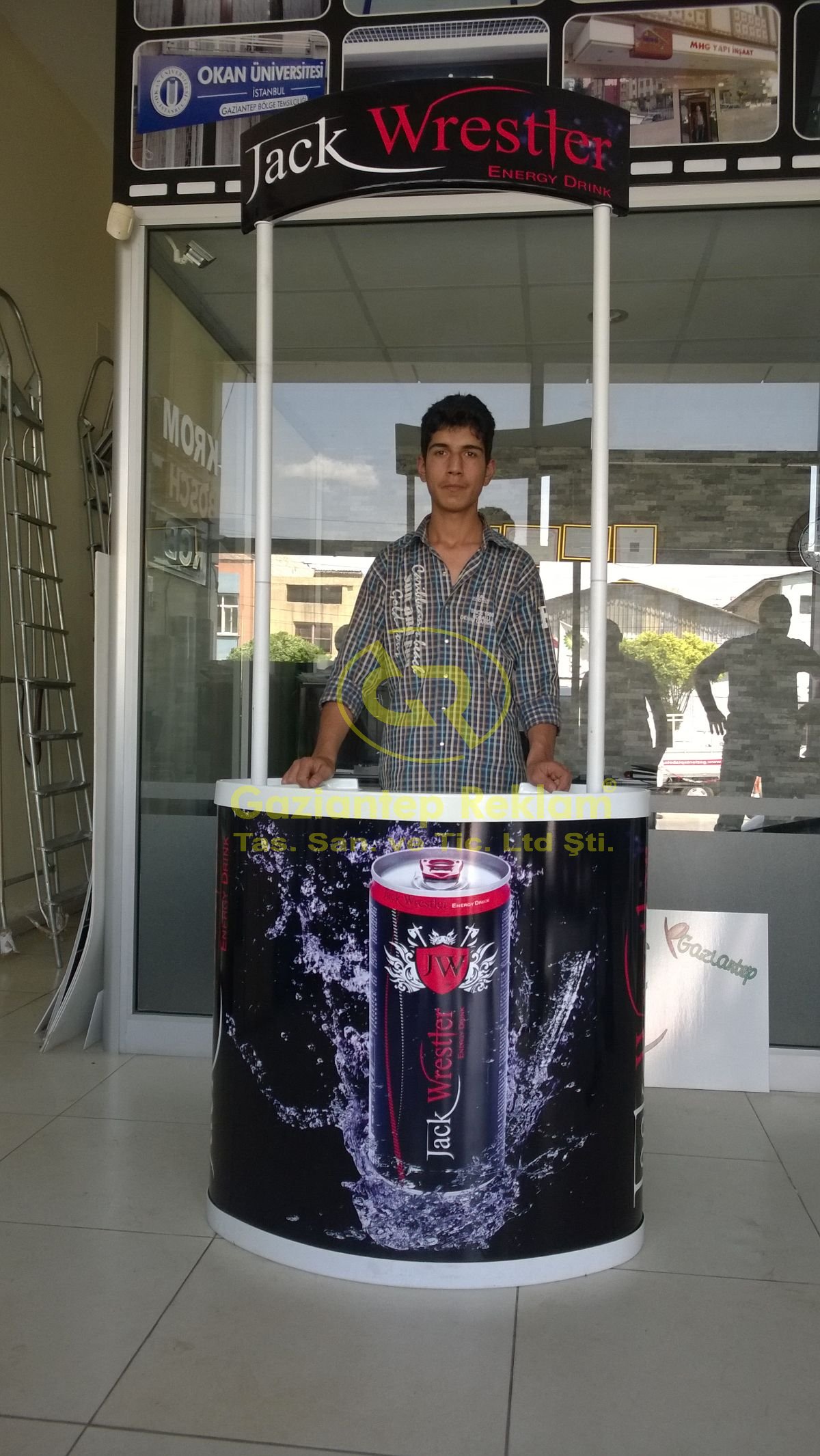 Taşınabilir Oval Tadım Promosyon Display Standı