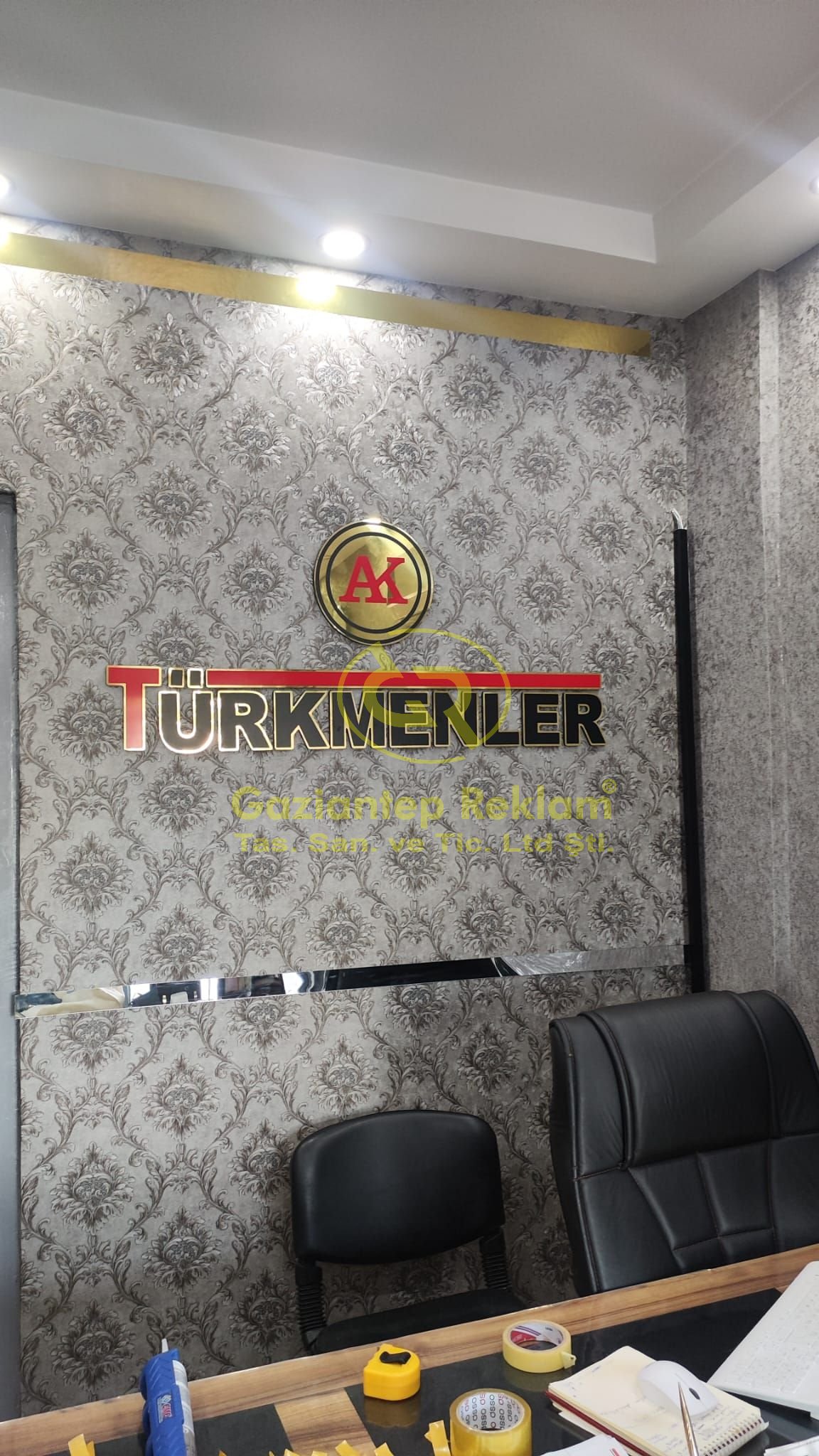 Türkmenler Lüks Sekreterya Kutu Harf Tabela