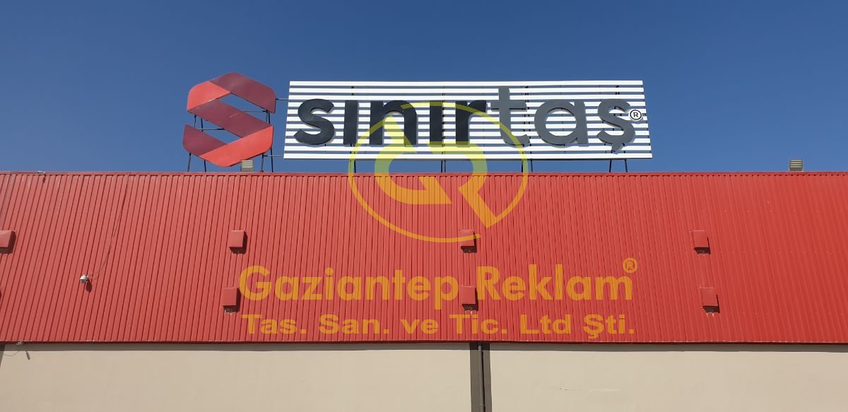 Uzun Ömürlü Işıklı Kompozit Kutu Harf Çatı Tabelası