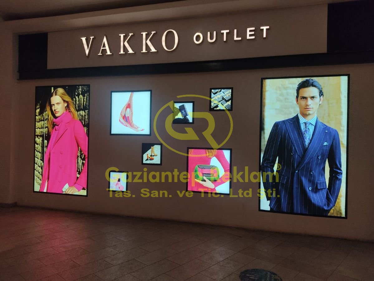 Vakko Outlet Mağazası Halo Işıklı Kutu Harf ve Lightbox