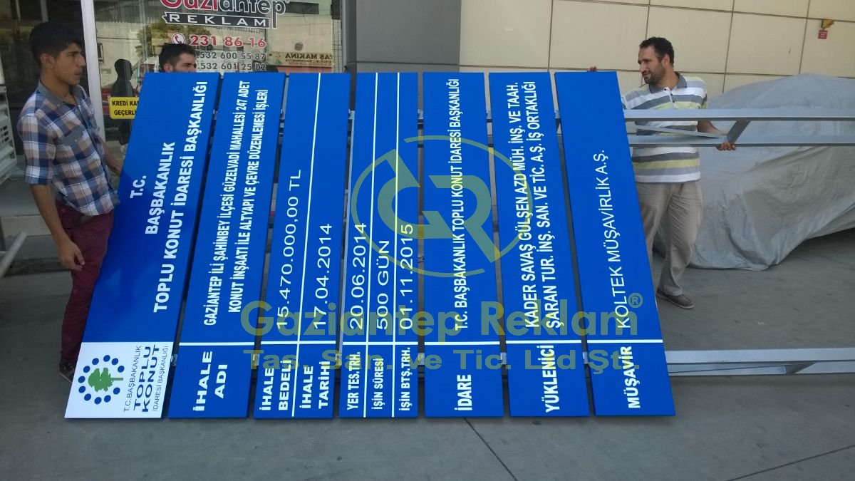 Yönetmeliğe Uygun Dayanıklı Kompozit İnşaat Tabelası