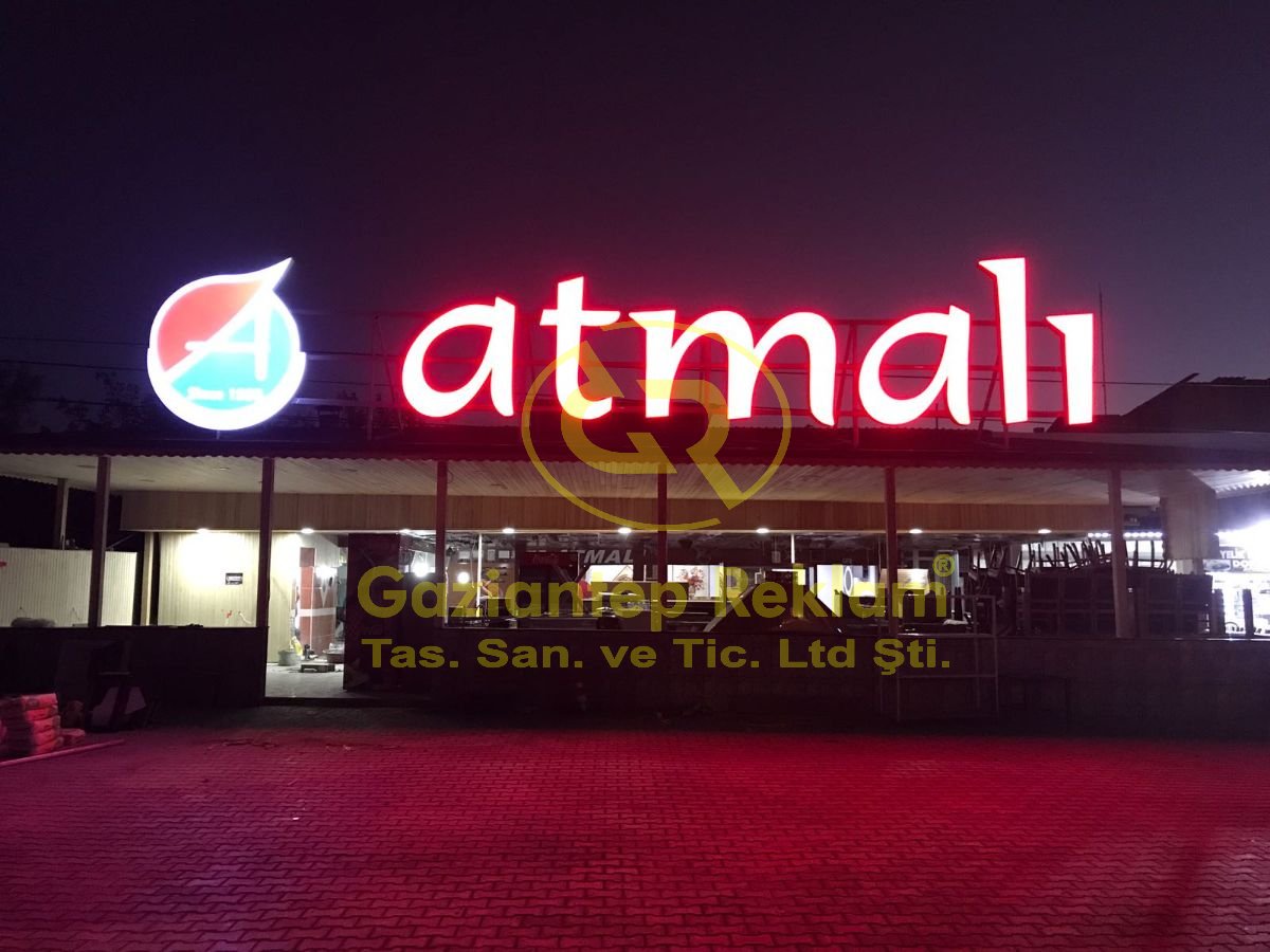 Yüksek Çekim Güçlü Işıklı Çatı Kutu Harf Çözümleri